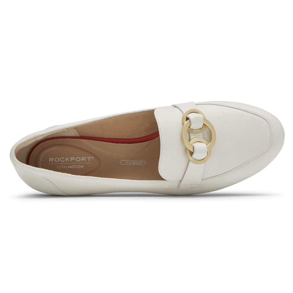 Rockport Womens Loafers White - Total Motion Tavia Ring - UK 423-VKAYSR